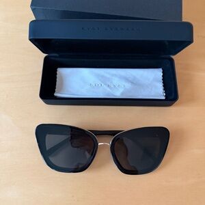 Sol Kyst Black Wide MVP Cat-Eye Sunglasses